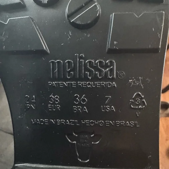 Melissa Fullness Silver Glass Glitter Rain Boots New Size 7 - Picture 5 of 6